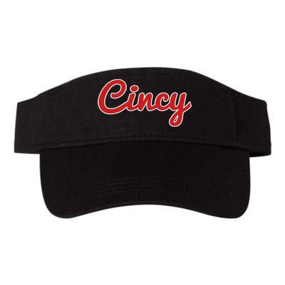 Cincinnati Ohio Classic Red Script Cincy City Visor