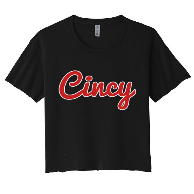 Cincinnati Ohio Classic Red Script Cincy City Crop Top
