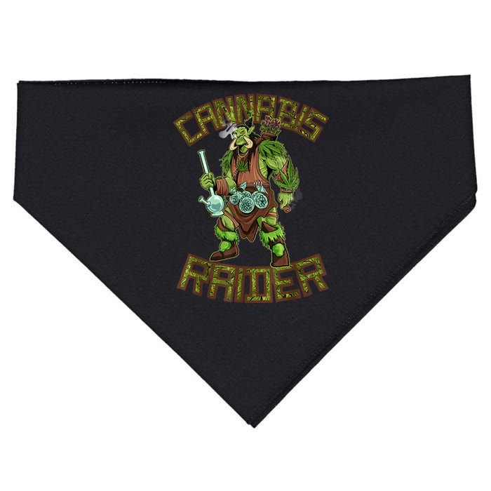 Cool Orc Cannabis Raider Marijuana 420 Fantasy RPG Weed Fan USA-Made Doggie Bandana