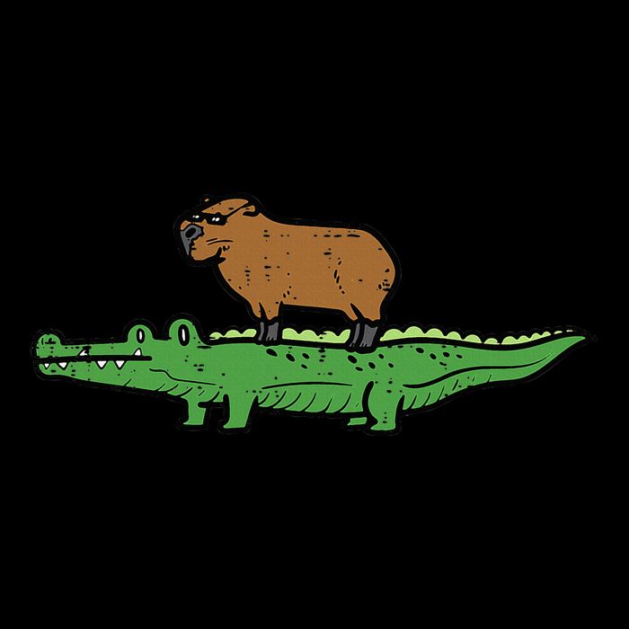 Capybara On Crocodile Capy Alligator Rodent 16oz Travel Tumbler