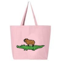 Capybara On Crocodile Capy Alligator Rodent 25L Jumbo Tote
