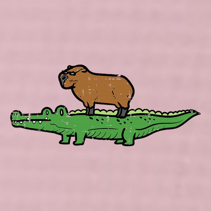 Capybara On Crocodile Capy Alligator Rodent 25L Jumbo Tote