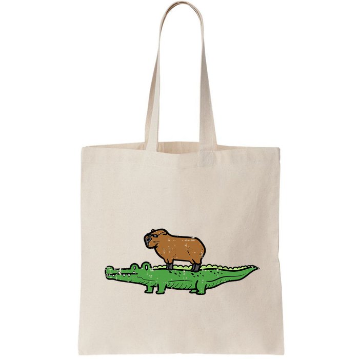 Capybara On Crocodile Capy Alligator Rodent Bag
