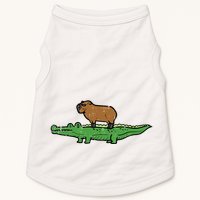 Capybara On Crocodile Capy Alligator Rodent Doggie Tank