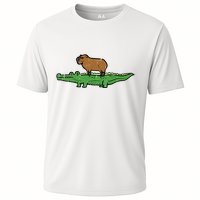 Capybara On Crocodile Capy Alligator Rodent Performance Shirt
