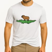 Capybara On Crocodile Capy Alligator Rodent Performance Shirt