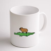 Capybara On Crocodile Capy Alligator Rodent Mug