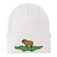 Capybara On Crocodile Capy Alligator Rodent Beanie