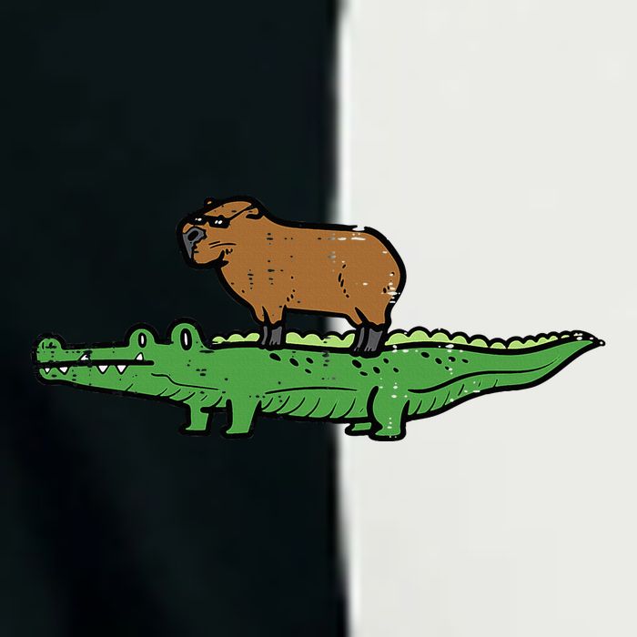 Capybara On Crocodile Capy Alligator Rodent Infant Baby Jersey Bodysuit