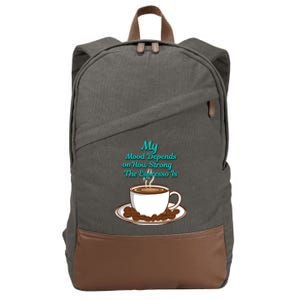 Cup Of Coffee Coffee Er And Office Worker Gift Cotton Canvas Backpack