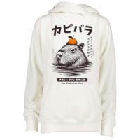 Capybara Onsen Capybara With Orange Capybara Lovers Womens Funnel Neck Pullover Hood