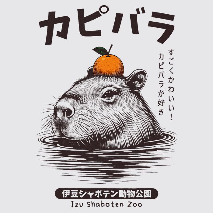Capybara Onsen Capybara With Orange Capybara Lovers Womens Funnel Neck Pullover Hood