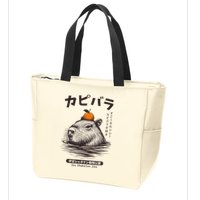 Capybara Onsen Capybara With Orange Capybara Lovers Zip Tote Bag