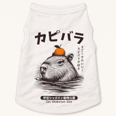 Capybara Onsen Capybara With Orange Capybara Lovers Doggie Tank