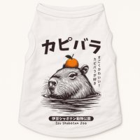Capybara Onsen Capybara With Orange Capybara Lovers Doggie Tank
