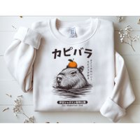 Capybara Onsen Capybara With Orange Capybara Lovers Sweatshirt