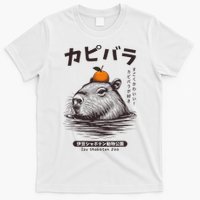 Capybara Onsen Capybara With Orange Capybara Lovers T-Shirt