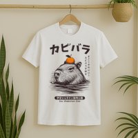 Capybara Onsen Capybara With Orange Capybara Lovers T-Shirt