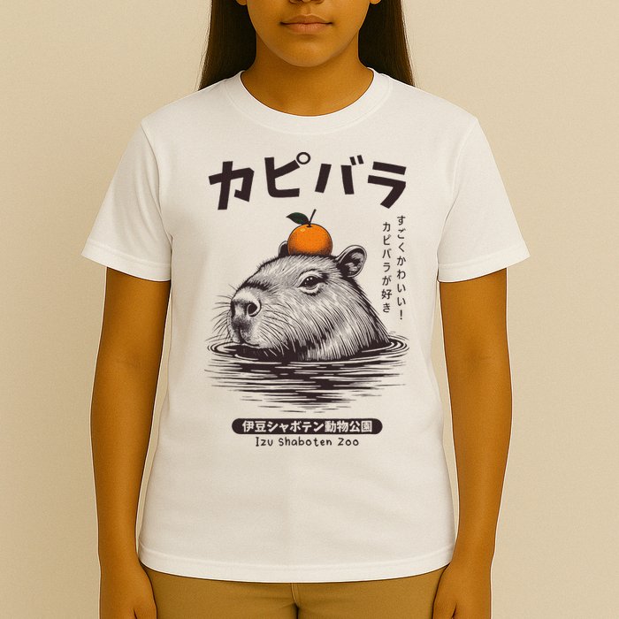 Capybara Onsen Capybara With Orange Capybara Lovers T-Shirt