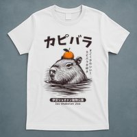 Capybara Onsen Capybara With Orange Capybara Lovers T-Shirt