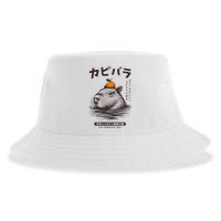 Capybara Onsen Capybara With Orange Capybara Lovers Sustainable Bucket Hat
