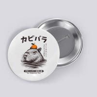 Capybara Onsen Capybara With Orange Capybara Lovers Button