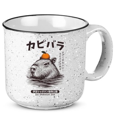 Capybara Onsen Capybara With Orange Capybara Lovers 15oz Campfire Ceramic Mug