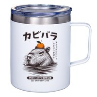 Capybara Onsen Capybara With Orange Capybara Lovers 12oz Stainless Steel Coffee Mug