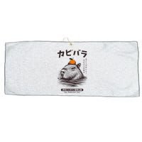 Capybara Onsen Capybara With Orange Capybara Lovers Large Microfiber Waffle Golf Towel