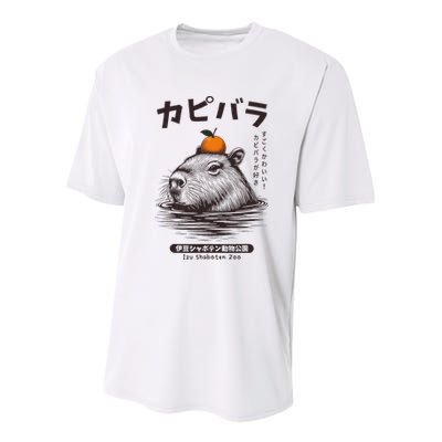 Capybara Onsen Capybara With Orange Capybara Lovers Youth Performance Sprint T-Shirt
