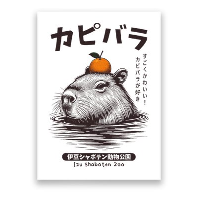 Capybara Onsen Capybara With Orange Capybara Lovers Poster