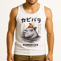Capybara Onsen Capybara With Orange Capybara Lovers Tank Top