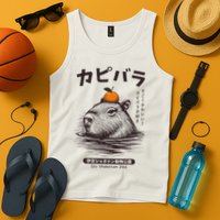 Capybara Onsen Capybara With Orange Capybara Lovers Tank Top