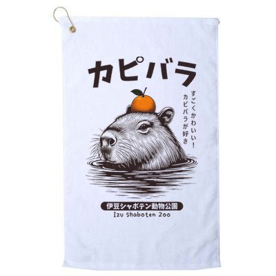 Capybara Onsen Capybara With Orange Capybara Lovers Golf Towel