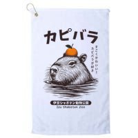Capybara Onsen Capybara With Orange Capybara Lovers Golf Towel