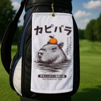 Capybara Onsen Capybara With Orange Capybara Lovers Golf Towel