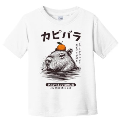 Capybara Onsen Capybara With Orange Capybara Lovers Toddler T-Shirt