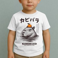 Capybara Onsen Capybara With Orange Capybara Lovers Toddler T-Shirt