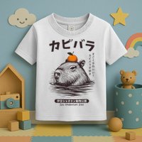 Capybara Onsen Capybara With Orange Capybara Lovers Toddler T-Shirt