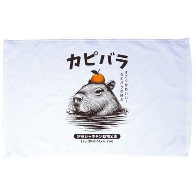 Capybara Onsen Capybara With Orange Capybara Lovers Microfiber Hand Towel