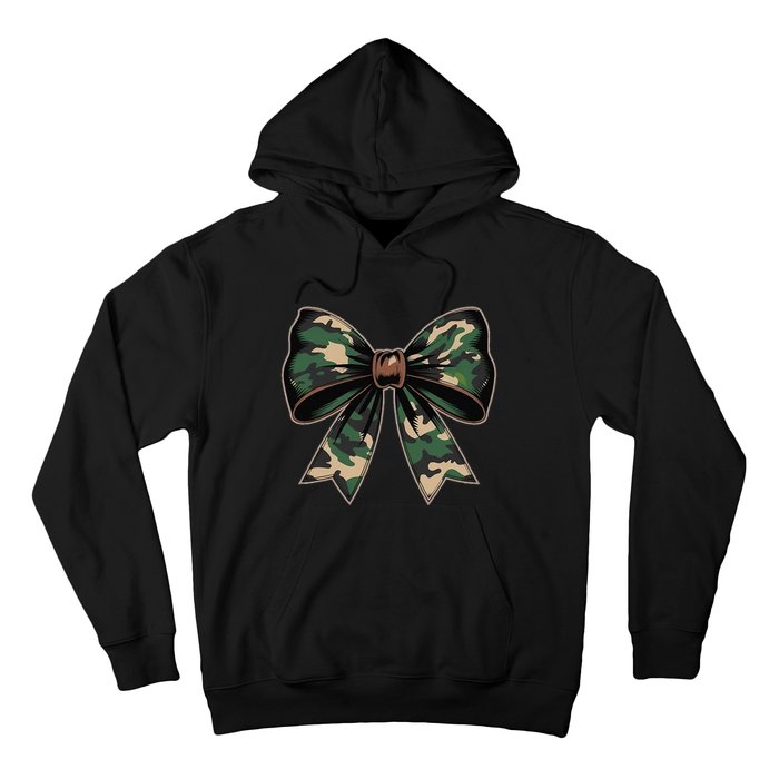 Camouflage Old Camo Bow Camo Coquette Bow Hunting Gift Hoodie