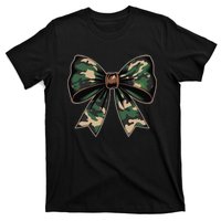 Camouflage Old Camo Bow Camo Coquette Bow Hunting Gift T-Shirt