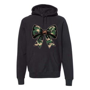 Camouflage Old Camo Bow Camo Coquette Bow Hunting Gift Premium Hoodie