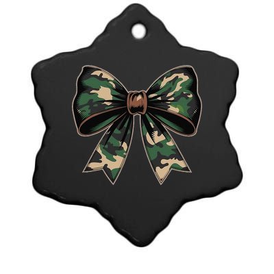 Camouflage Old Camo Bow Camo Coquette Bow Hunting Gift Ceramic Star Ornament