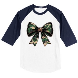 Camouflage Old Camo Bow Camo Coquette Bow Hunting Gift Baseball Sleeve Shirt