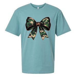 Camouflage Old Camo Bow Camo Coquette Bow Hunting Gift Sueded Cloud Jersey T-Shirt