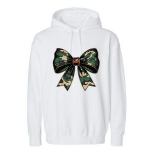 Camouflage Old Camo Bow Camo Coquette Bow Hunting Gift Garment-Dyed Fleece Hoodie