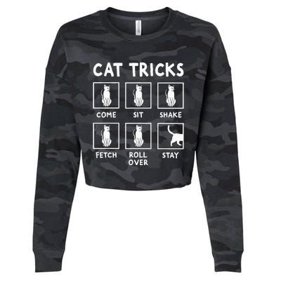 Cat Owner Cat Tricks For Feline Cropped Pullover Crew