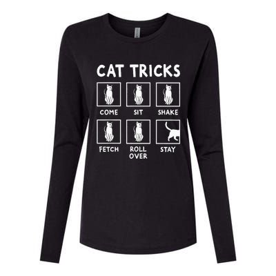 Cat Owner Cat Tricks For Feline Womens Cotton Relaxed Long Sleeve T-Shirt