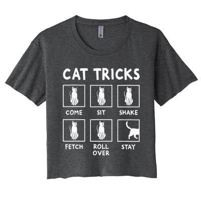 Cat Owner Cat Tricks For Feline Women's Crop Top Tee